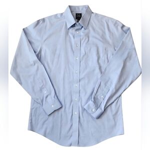 Jos. A. Bank Traveler Tailored Fit Blue Dress Shirt 16.5 37